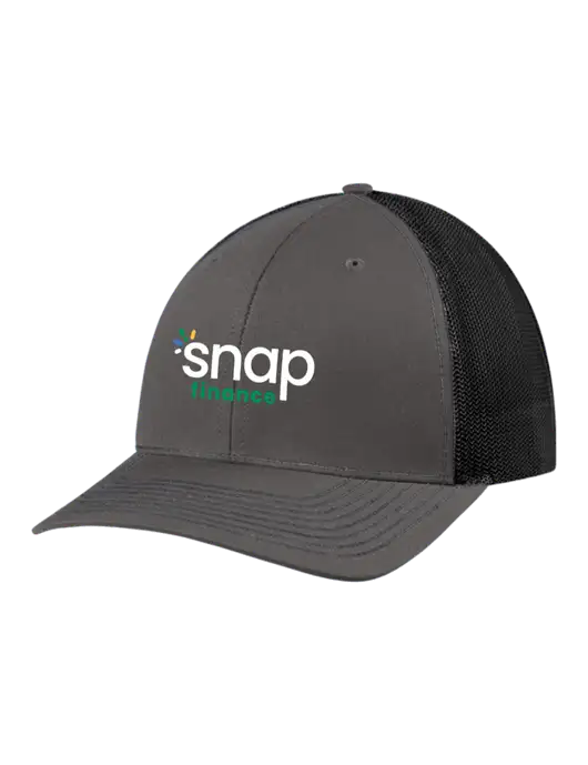 Richardson Adjustable Snapback Original 112 Trucker Cap Dark Grey w/Black Mesh w/Snap Finance Logo