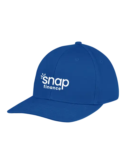 Premium Modern Structured Twill Royal Snapback Cap w/Snap Finance Logo