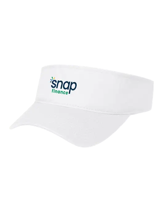 White Cap Visor w/Snap Finance Logo