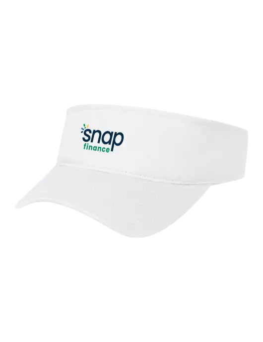 White Cap Visor w/Snap Finance Logo