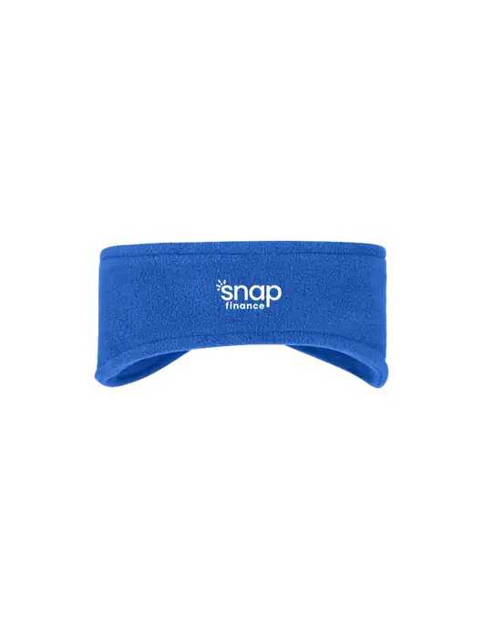 Royal Stretch Fleece Headband w/Snap Finance Logo
