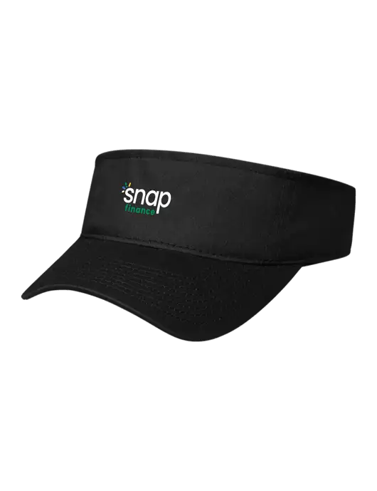 Black Cap Visor w/Snap Finance Logo