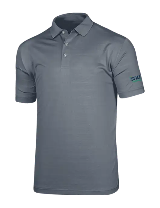 Callaway Vibrant Light Grey Ventilated Polo w/Snap Finance Logo