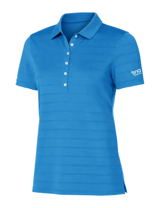Callaway Womens Royal Blue Ventilated Polo w/Snap Finance Logo