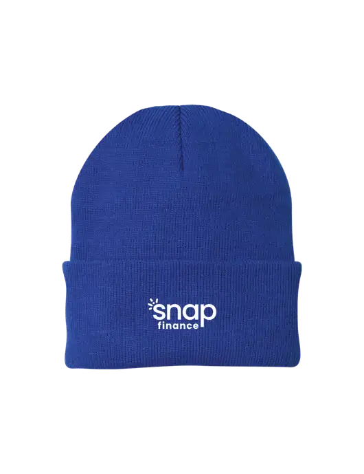 Royal Knit Cap w/Snap Finance Logo