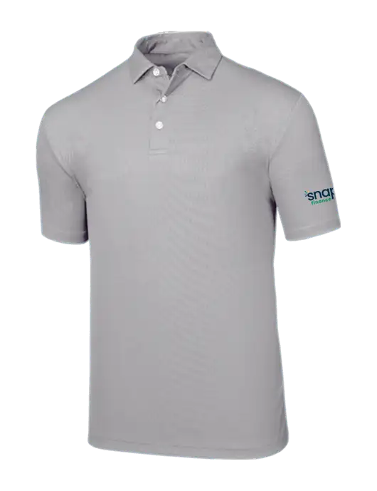 Callaway Birdseye Light Grey Polo w/Snap Finance Logo