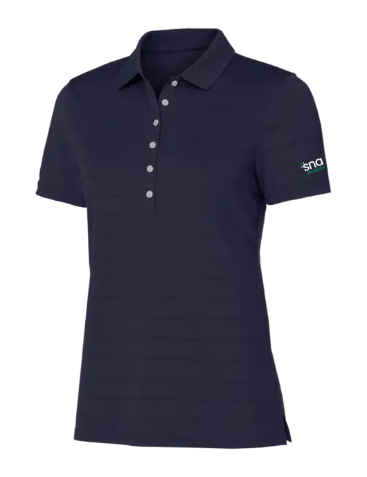 Callaway Womens Navy Ventilated Polo w/Snap Finance Logo