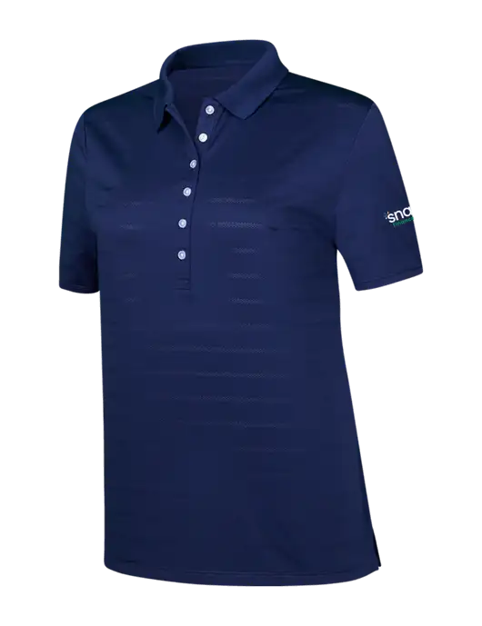 Callaway Womens Navy Ventilated Polo w/Snap Finance Logo