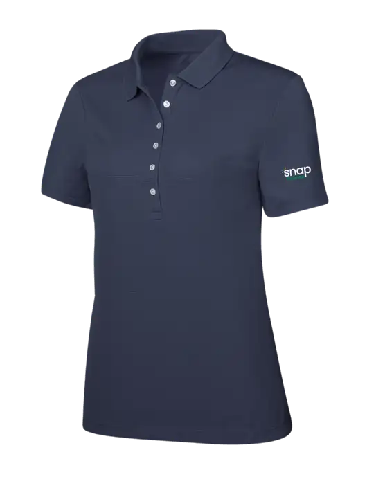 Callaway Womens Ottoman Navy Polo w/Snap Finance Logo