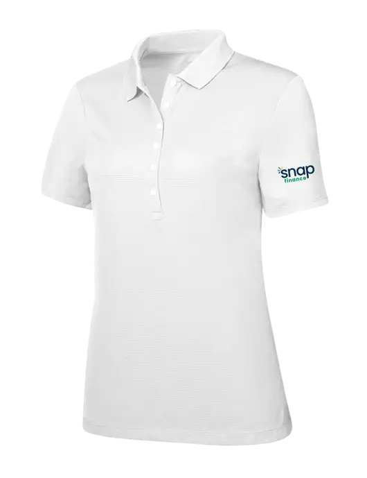 Callaway Womens Ottoman Bright White Polo w/Snap Finance Logo