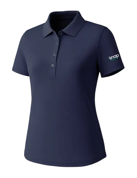 Callaway Womens Core Navy Performance Polo w/Snap Finance Logo