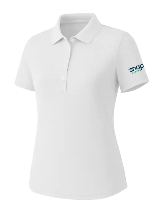Callaway Womens Core Bright White Performance Polo w/Snap Finance Logo