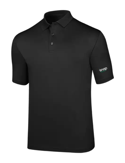 Callaway Opti-Dri Black Chev Polo w/Snap Finance Logo