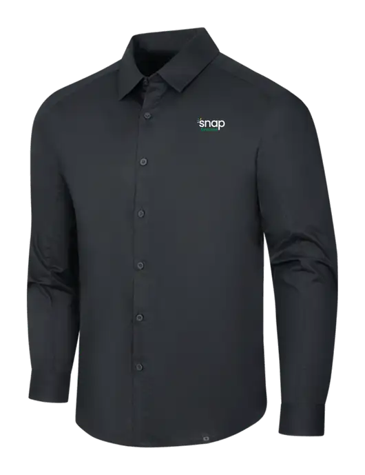 OGIO Black Commuter Woven Shirt w/Snap Finance Logo