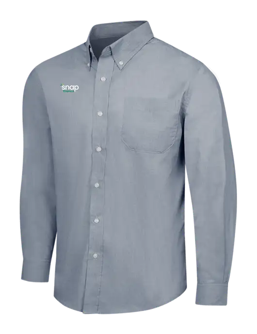 Navy Frost Crosshatch Easy Care Shirt w/Snap Finance Logo