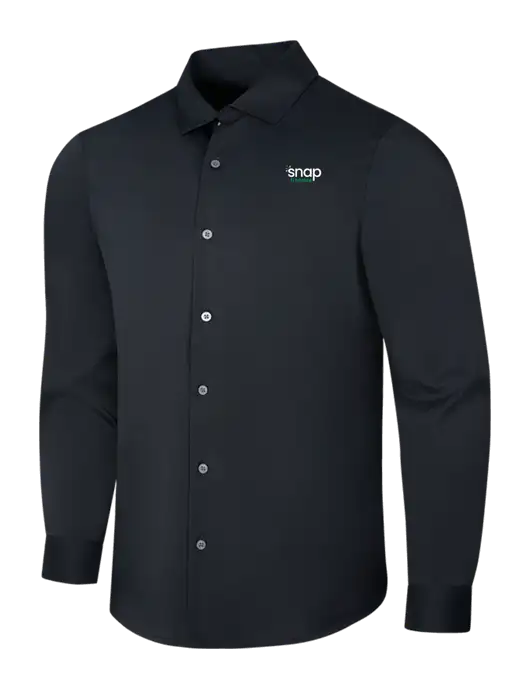Black City Stretch Shirt w/Snap Finance Logo