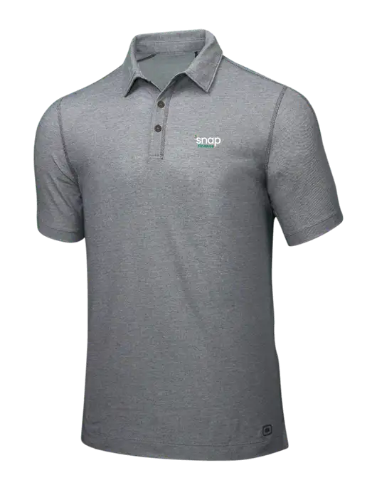 OGIO Medium Grey ONYX Polo w/Snap Finance Logo
