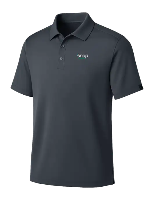 OGIO Dark Grey Framework Polo w/Snap Finance Logo