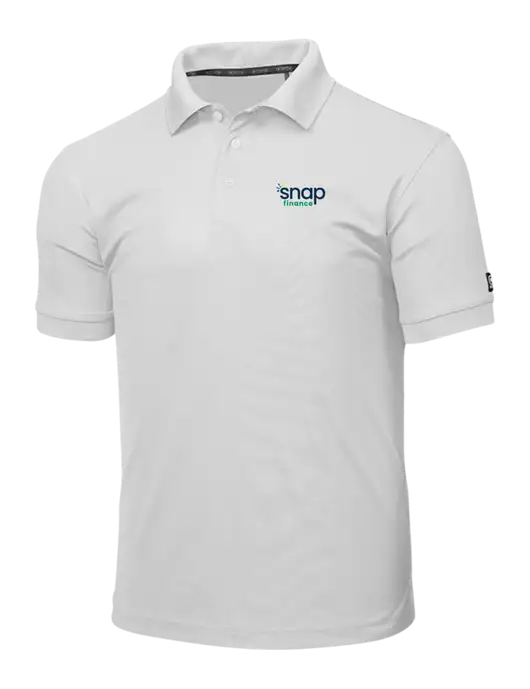 OGIO Bright White Caliber 2.0 Polo w/Snap Finance Logo