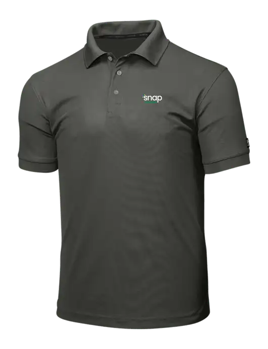 OGIO Medium Grey Caliber 2.0 Polo w/Snap Finance Logo