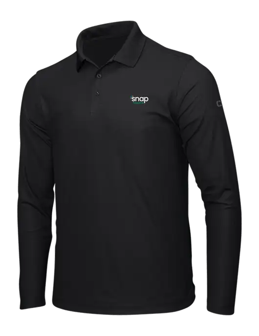 OGIO Blacktop Caliber 2.0 Long Sleeve Polo w/Snap Finance Logo