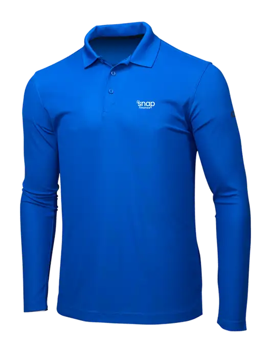 OGIO Royal Blue Caliber 2.0 Long Sleeve Polo w/Snap Finance Logo