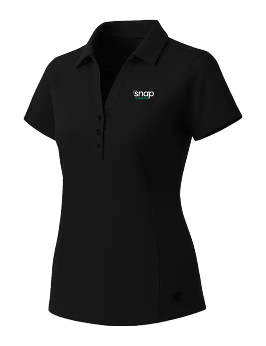 OGIO Womens Blacktop ONYX Polo w/Snap Finance Logo