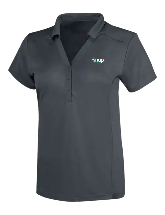 OGIO Dark Grey Womens Framework Polo w/Snap Finance Logo