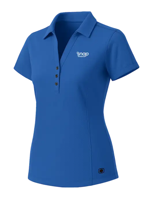 OGIO Womens Royal Blue ONYX Polo w/Snap Finance Logo