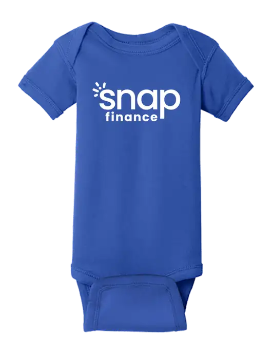 Rabbit Skins Royal Infant Short Sleeve Baby Rib Bodysuit w/Snap Finance Logo