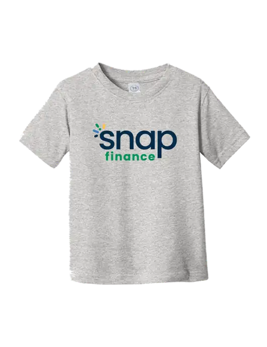 Rabbit Skins Light Grey Heather Toddler Fine Jersey Tee w/Snap Finance Logo