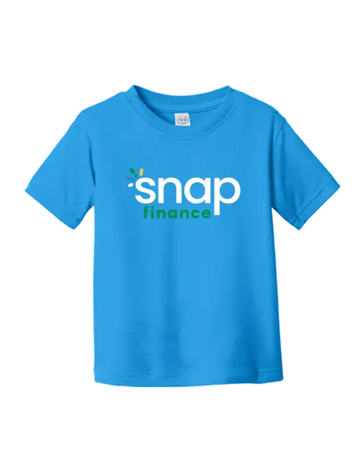 Rabbit Skins Cobalt Toddler Fine Jersey Tee w/Snap Finance Logo