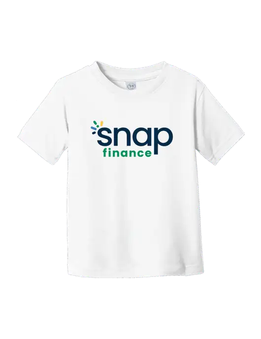 Rabbit Skins White Toddler Fine Jersey Tee w/Snap Finance Logo