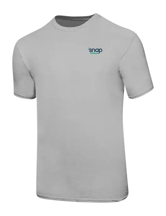 Ring Spun Silver 4.5 oz T-Shirt w/Snap Finance Logo