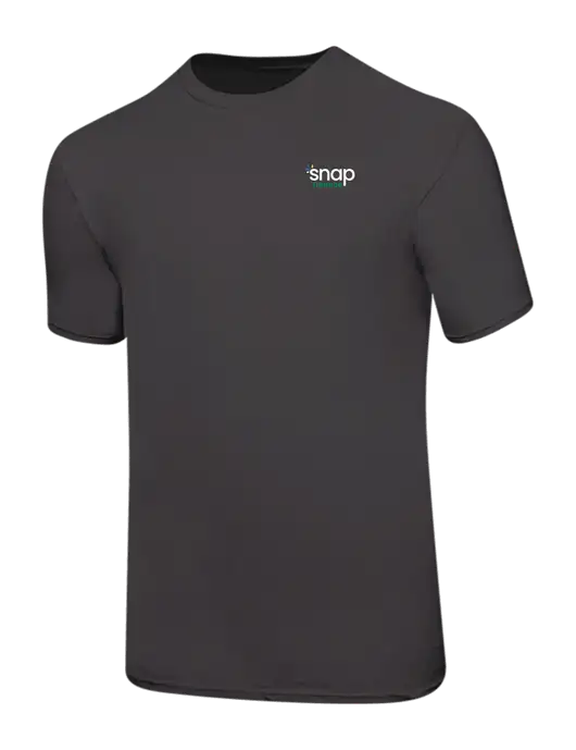 Ring Spun Charcoal 4.5 oz T-Shirt w/Snap Finance Logo