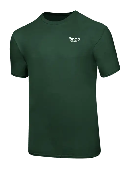 Ring Spun Forest Green 4.5 oz T-Shirt w/Snap Finance Logo