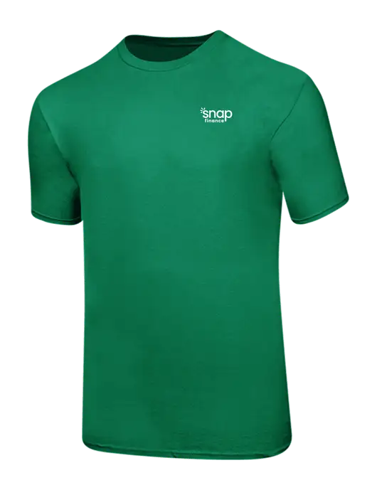 Ring Spun Kelly Green 4.5 oz T-Shirt w/Snap Finance Logo