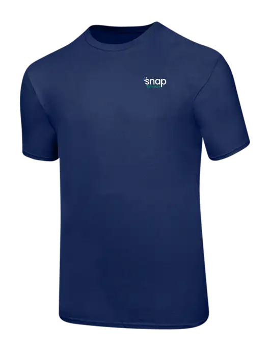 Ring Spun Navy 4.5 oz T-Shirt w/Snap Finance Logo