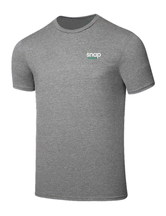 Seriously Soft Grey Frost T-Shirt w/Snap Finance Logo