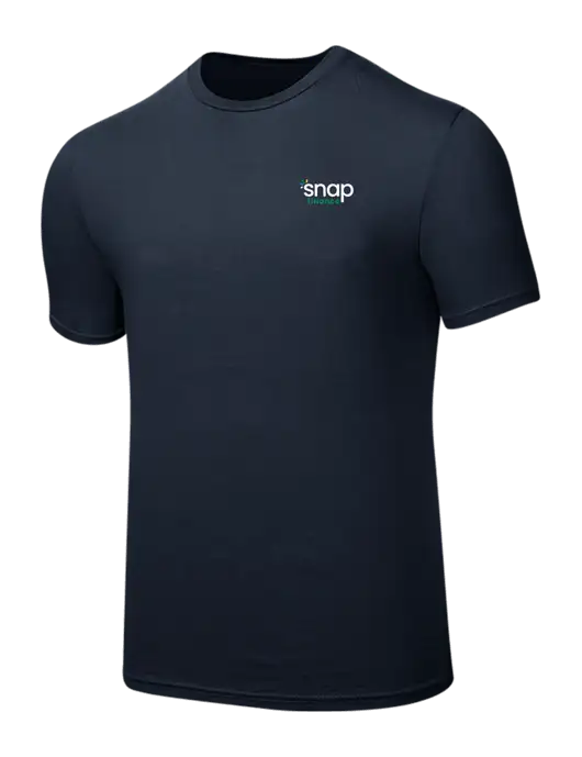 Seriously Soft Navy T-Shirt w/Snap Finance Logo