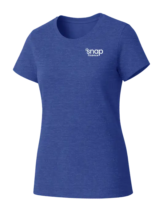 Womens Seriously Soft Royal Frost T-Shirt w/Snap Finance Logo