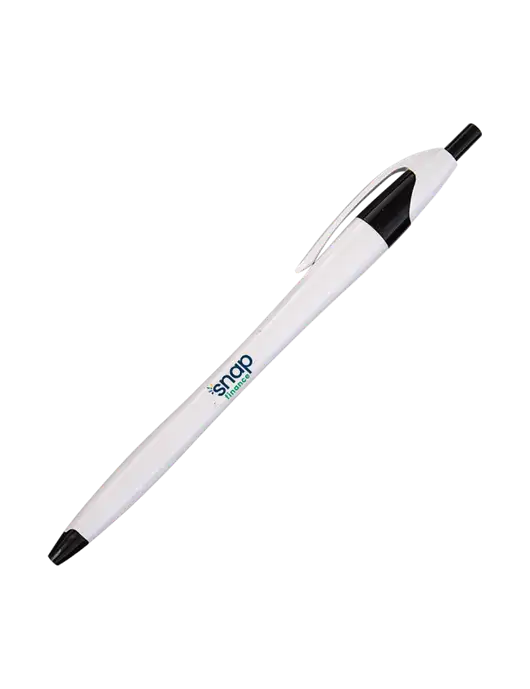 Novella White/Black Classic Pen w/Snap Finance Logo