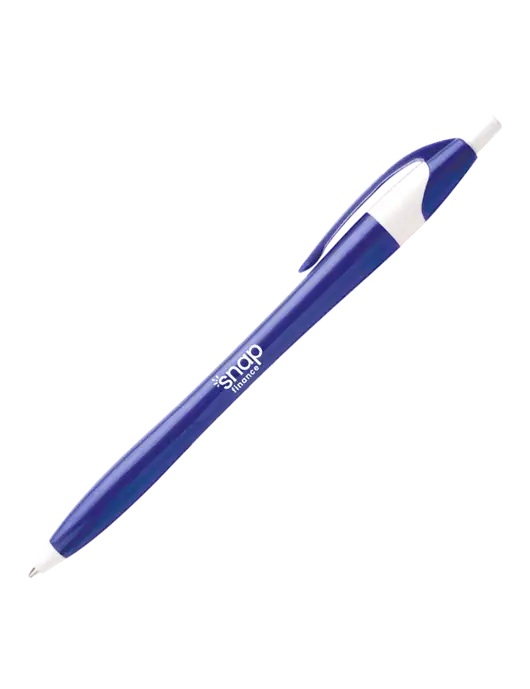 Novella Royal/White Executive Pen - Blue Ink w/Snap Finance Logo
