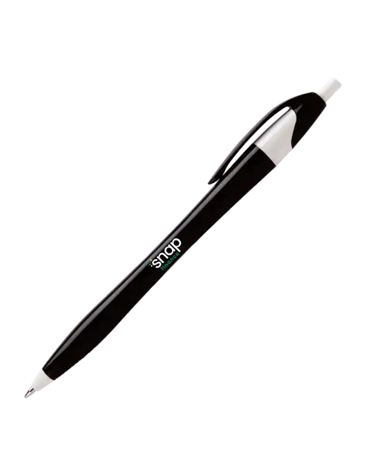 Novella Black/White Executive Pen w/Snap Finance Logo
