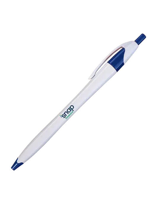 Novella White/Royal Classic Pen - Blue Ink w/Snap Finance Logo