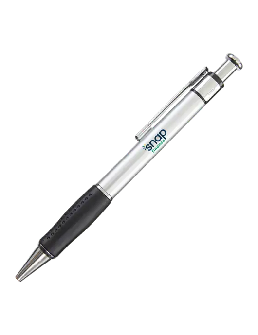 Malta Silver Pen - Black Ink w/Snap Finance Logo