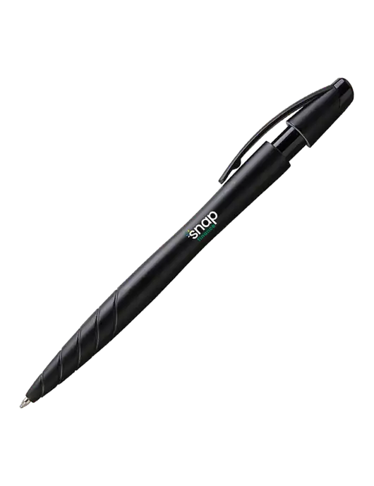 Awali Black Metallic Pen - Black Ink w/Snap Finance Logo