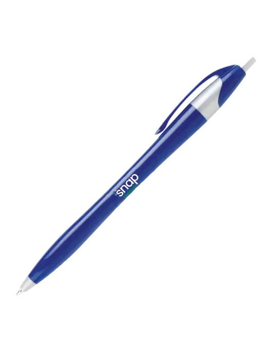 Novella Navy/Silver Corporate Pen- Blue Ink w/Snap Finance Logo