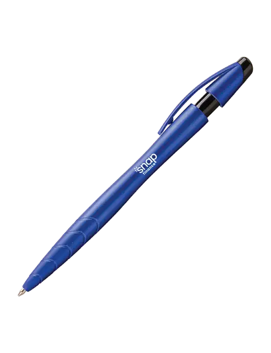 Awali Blue Metallic Pen w/Snap Finance Logo