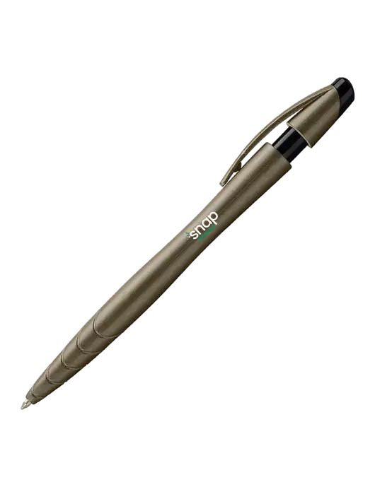 Awali Grey Metallic Pen - Black Ink w/Snap Finance Logo